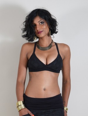 Toonzshop B-ra Drop Printed Bra BH Dam Svarta | VRHQG-7380