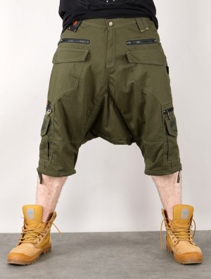 Toonzshop Indian Project 3/4 Sarouel "Sarw" Shorts Herr Mörkgröna | OIYRB-6741