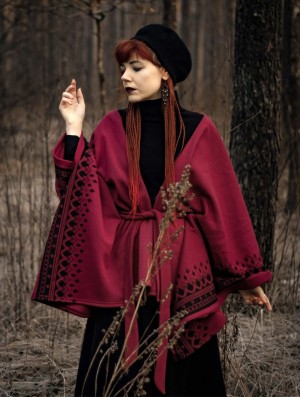 Toonzshop Melian Kimono Jacket Jackor Dam Wine | WDIEB-8035