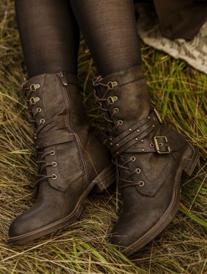 Toonzshop Menaka Boots Stövlar Dam Mörkbruna | EZFCK-4728