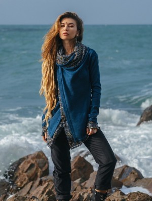 Toonzshop Namkha Sibiu Cardigan Kofta Dam Blå | WGPBX-6215
