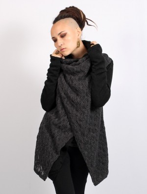 Toonzshop Namkha Tisya Crochet Cardigan Kofta Dam Svarta | DLGJY-5867