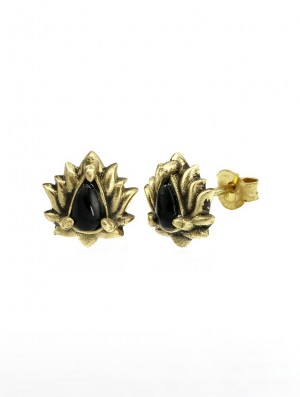 Toonzshop Saguna Onyx Stud Earrings Jewels Dam | ERLBQ-8426