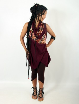 Toonzshop Witch Sleeveless Shawl "Ayakii" Shawl Dam Wine | AEZCY-7209